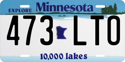 MN license plate 473LTO