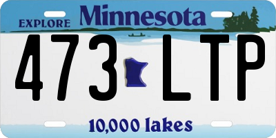 MN license plate 473LTP