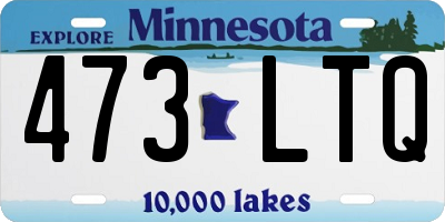 MN license plate 473LTQ