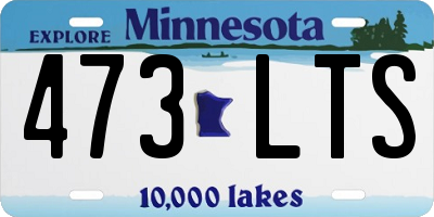 MN license plate 473LTS