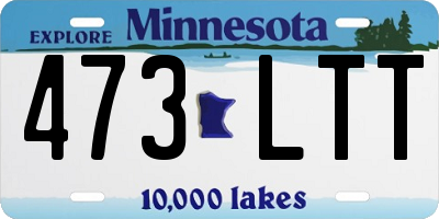 MN license plate 473LTT