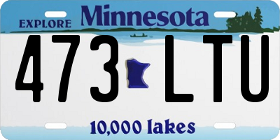 MN license plate 473LTU