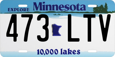 MN license plate 473LTV