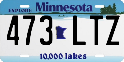 MN license plate 473LTZ