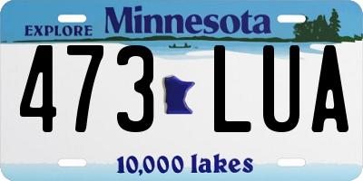 MN license plate 473LUA