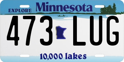 MN license plate 473LUG