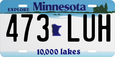 MN license plate 473LUH
