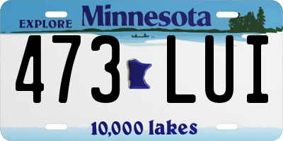 MN license plate 473LUI
