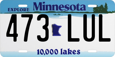 MN license plate 473LUL
