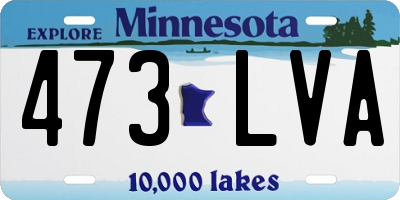 MN license plate 473LVA