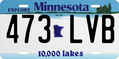 MN license plate 473LVB