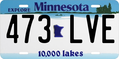 MN license plate 473LVE