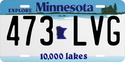 MN license plate 473LVG