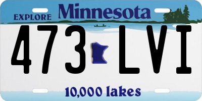 MN license plate 473LVI