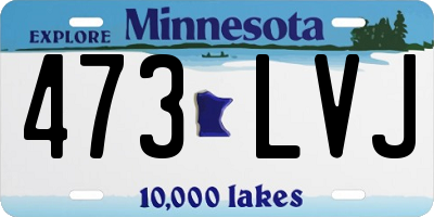 MN license plate 473LVJ