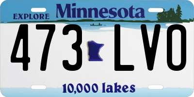 MN license plate 473LVO