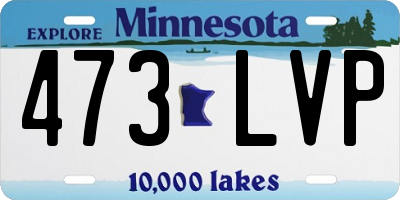 MN license plate 473LVP