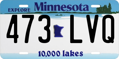 MN license plate 473LVQ