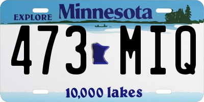 MN license plate 473MIQ