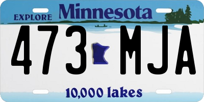 MN license plate 473MJA