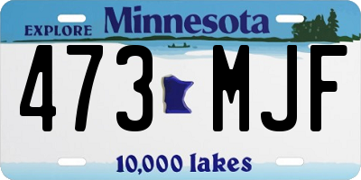 MN license plate 473MJF