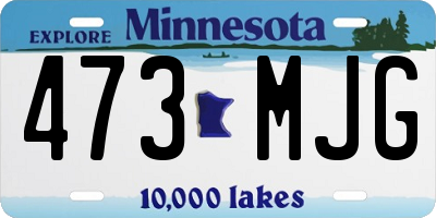 MN license plate 473MJG