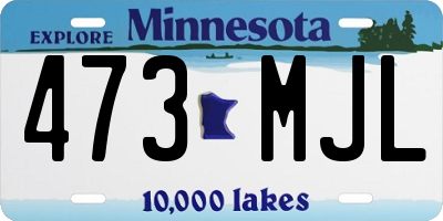 MN license plate 473MJL
