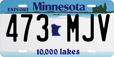 MN license plate 473MJV
