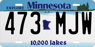 MN license plate 473MJW
