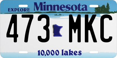 MN license plate 473MKC