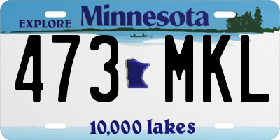 MN license plate 473MKL