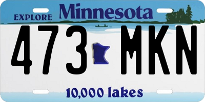 MN license plate 473MKN