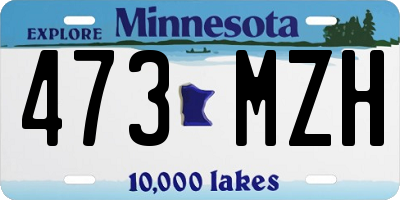 MN license plate 473MZH