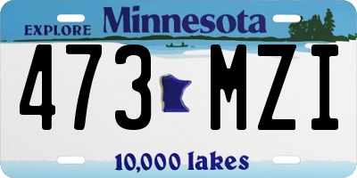 MN license plate 473MZI