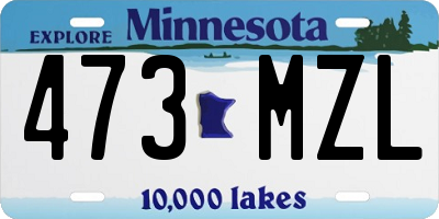 MN license plate 473MZL