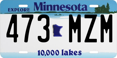 MN license plate 473MZM