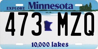 MN license plate 473MZQ