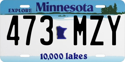 MN license plate 473MZY