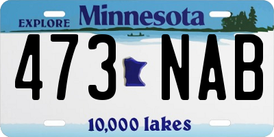 MN license plate 473NAB