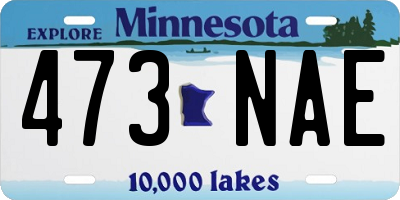 MN license plate 473NAE