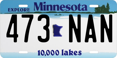 MN license plate 473NAN