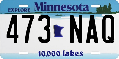 MN license plate 473NAQ