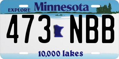 MN license plate 473NBB