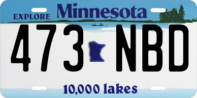 MN license plate 473NBD
