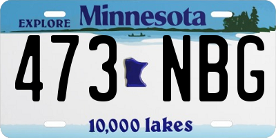 MN license plate 473NBG