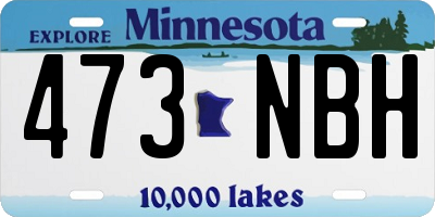MN license plate 473NBH