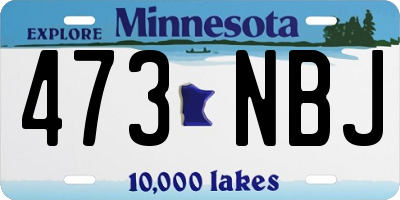 MN license plate 473NBJ