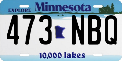 MN license plate 473NBQ