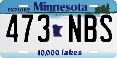MN license plate 473NBS