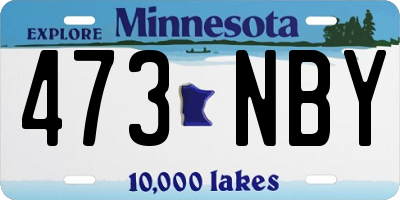 MN license plate 473NBY